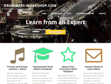 Tablet Screenshot of drummers-workshop.com